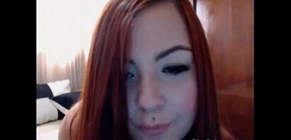 big tits redhead webcam show